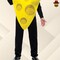 Cheese Wedge Adult Costume Halloween Funny Yellow Poly-Foam Tunic Food Party Outfit